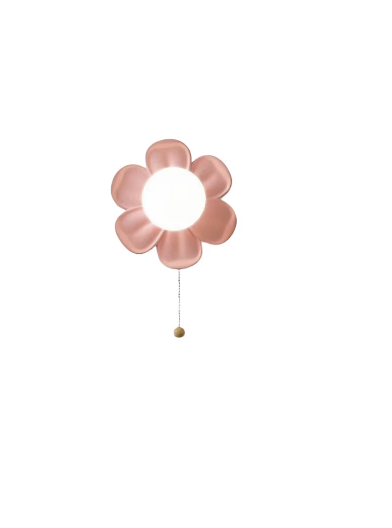 Baby Nursery Wall Lights - Moderne minimalistische bloemenwandlamp met trekkettingschakelaar, crèmekleurige