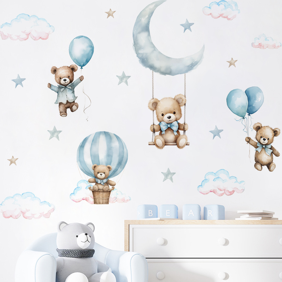Aquarel beer heteluchtballon w - Baby Nursery Boy recensie en prijs