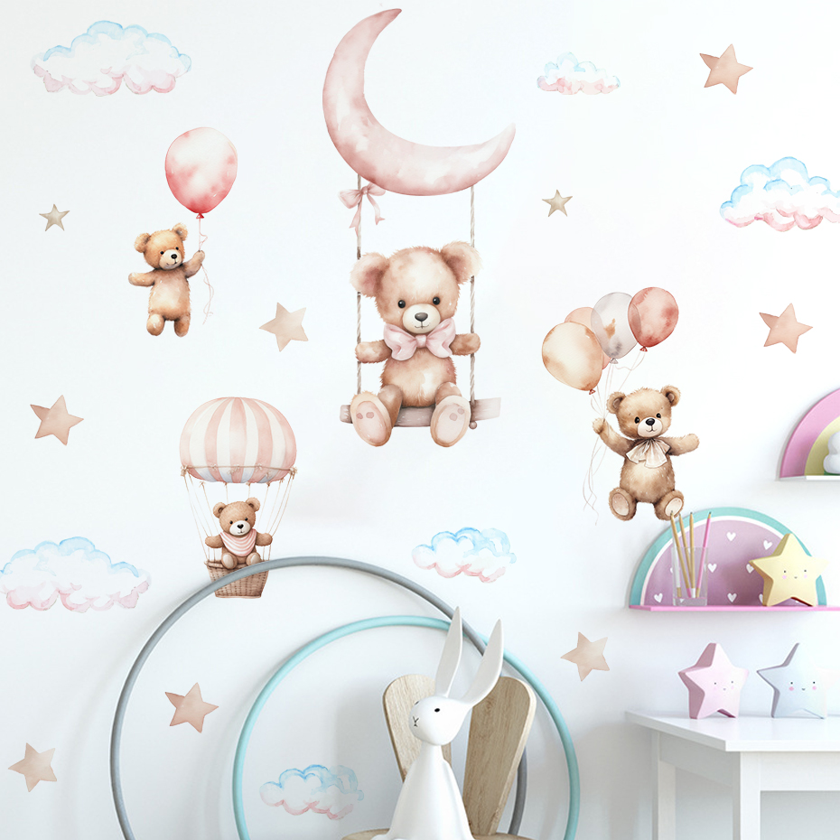 Aquarel beer heteluchtballon w - Baby Nursery Boy recensie en prijs
