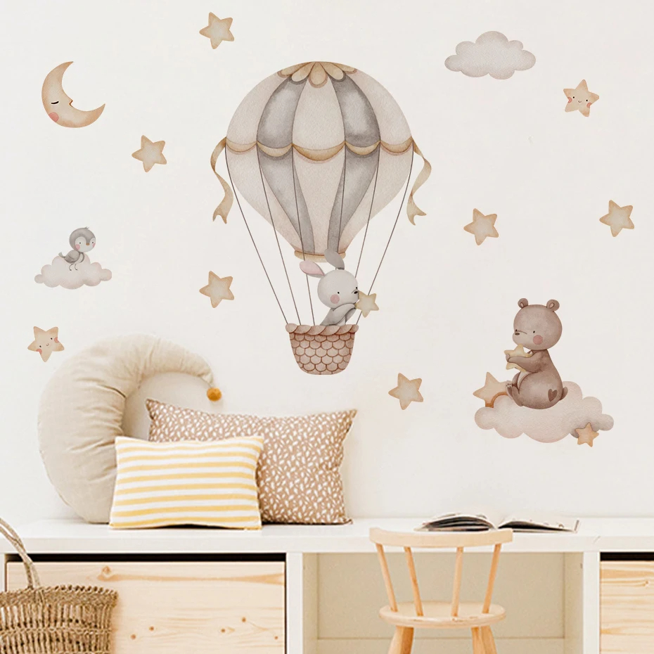Aquarel beer heteluchtballon w - Baby Nursery Boy recensie en prijs