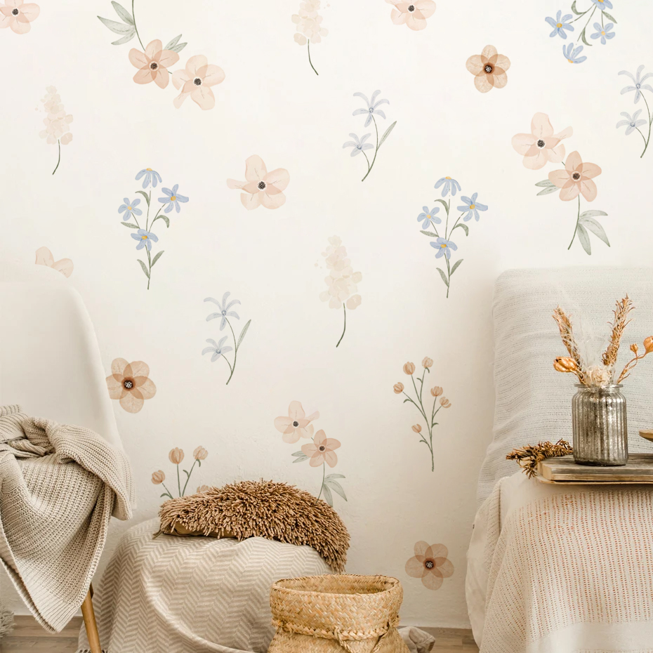 Aquarel bloemen muurstickers v - Baby Girl Nursery Quotes recensie en prijs